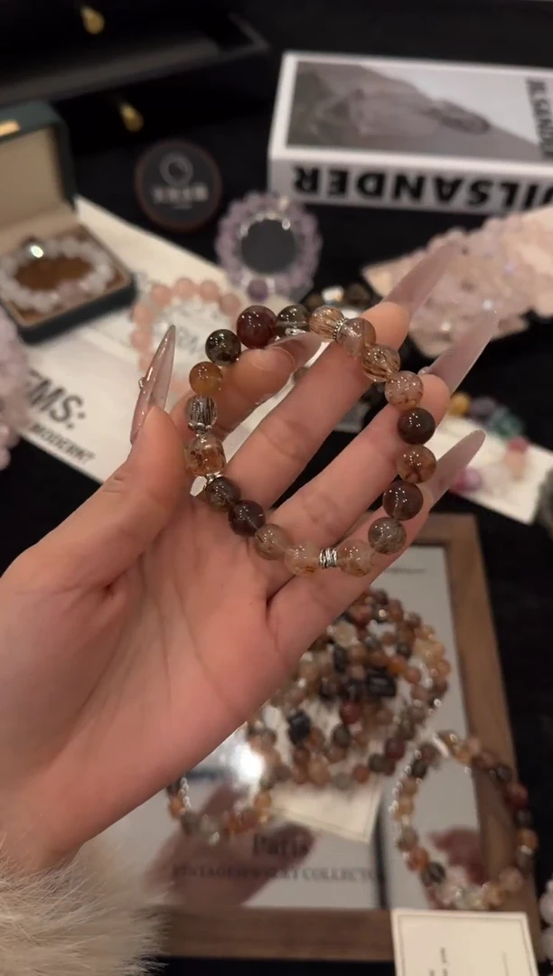 合金手链水晶黑金超七x3463