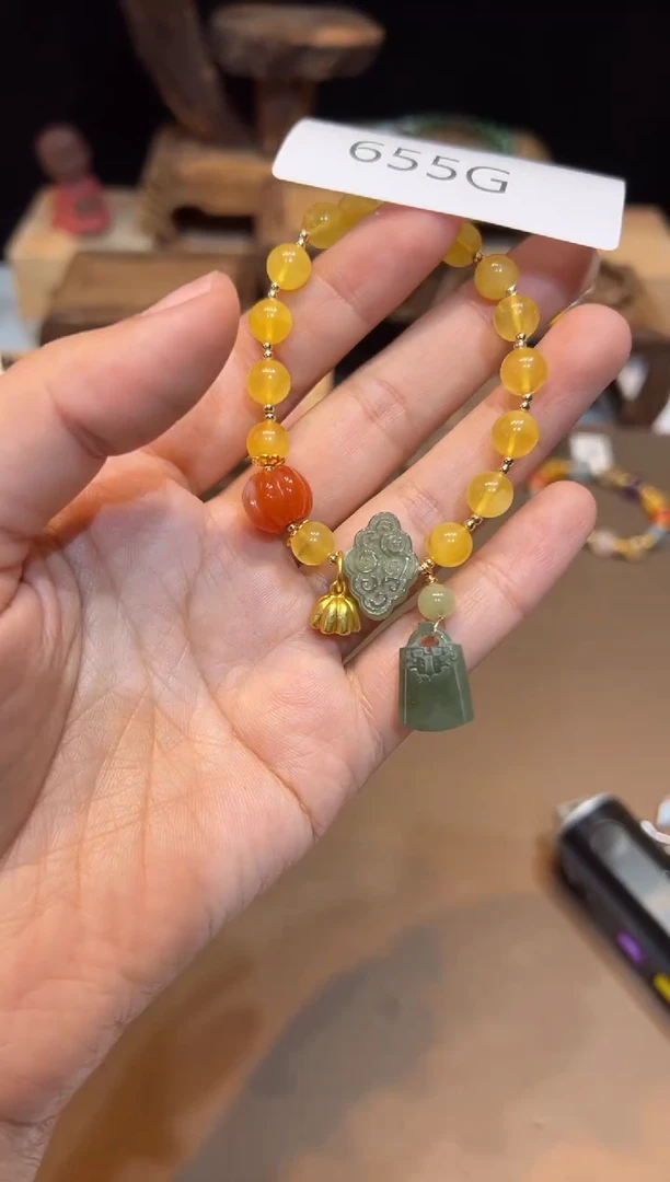 【闪购商品】琥珀手饰未镶嵌7mm+手饰@@