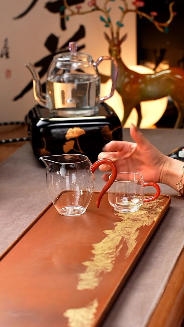 暗香疏影/炫彩郁文匀杯/汝红330ml+暗香疏影/炫彩水月杯/汝红