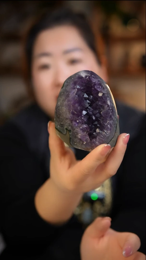 未镶嵌珠宝半成品水晶紫水晶洞D731