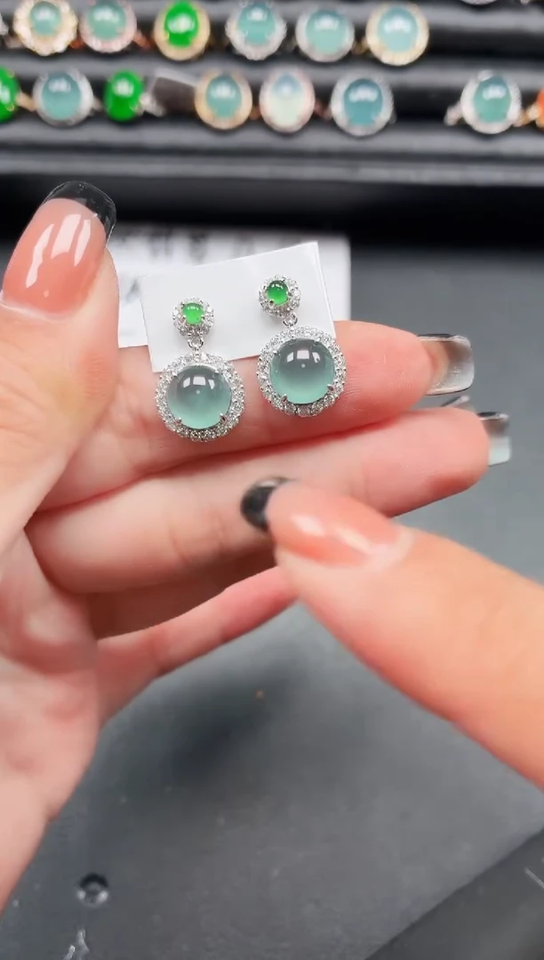 翡翠戒指银S925镶嵌111111