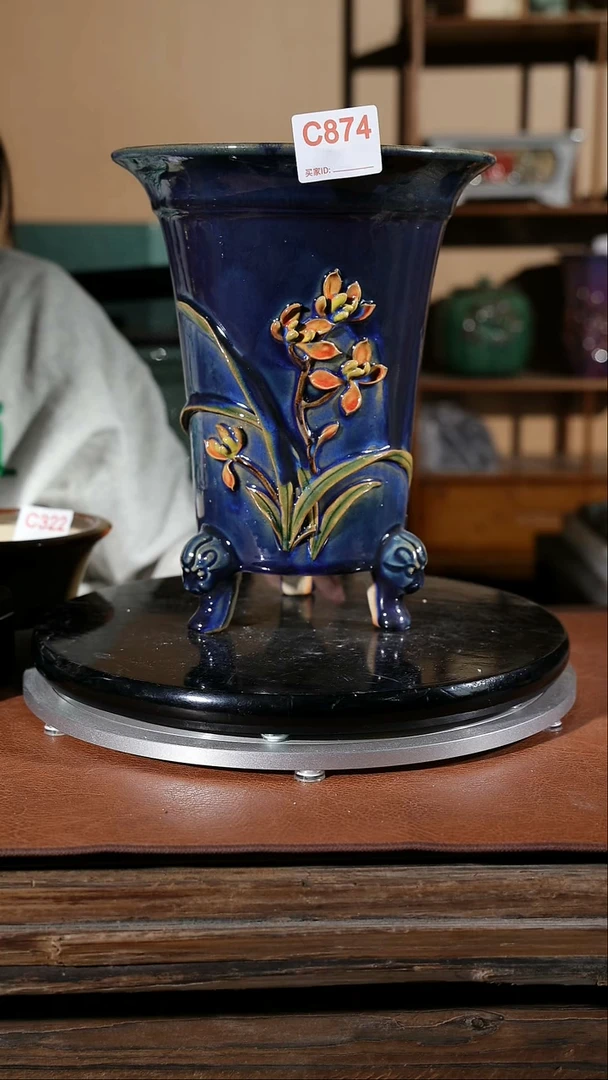 【闪购商品】红陶贴花盆874