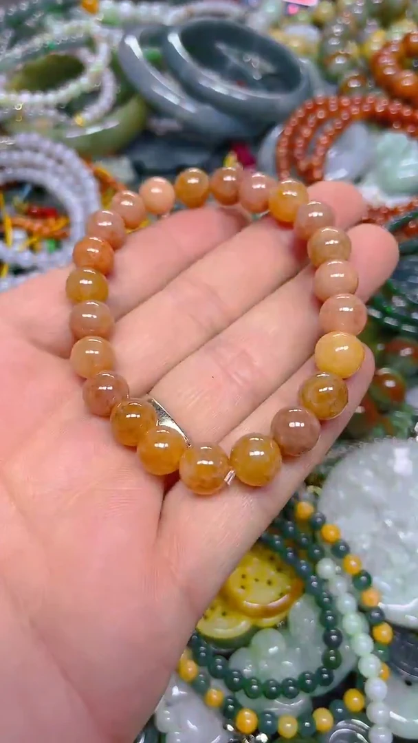 颈饰未镶嵌翡翠8mm/ B /翡翠A货，一件也是批发价