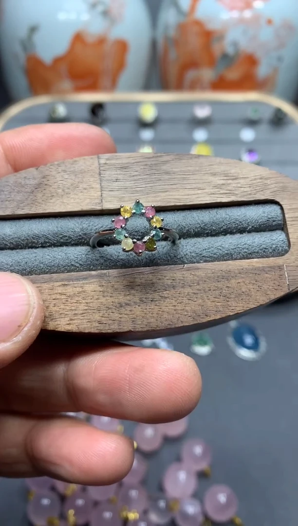 【闪购商品】碧玺戒指未镶嵌W6（随机性发货只发一单）