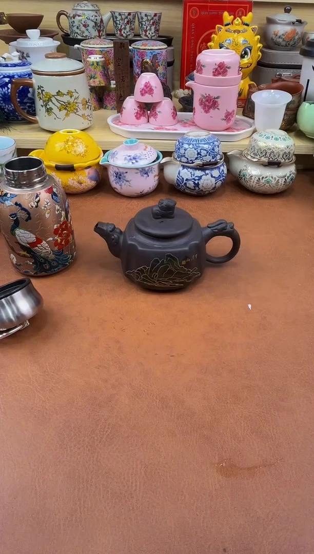 陶瓷茶具摆件旅行套组