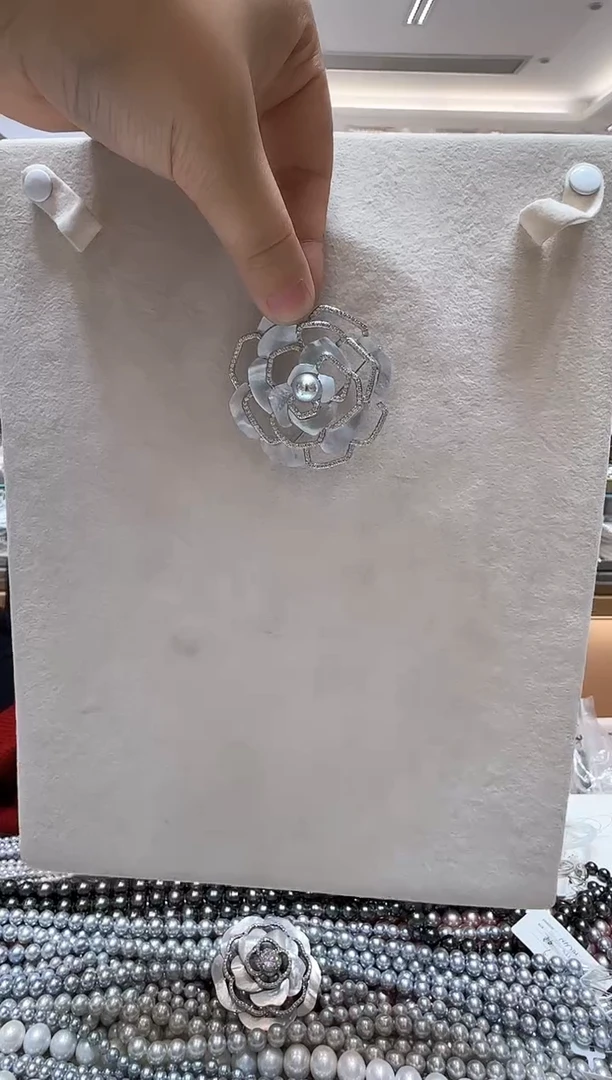 合金胸针海水珍珠大溪地设计款珍珠胸针