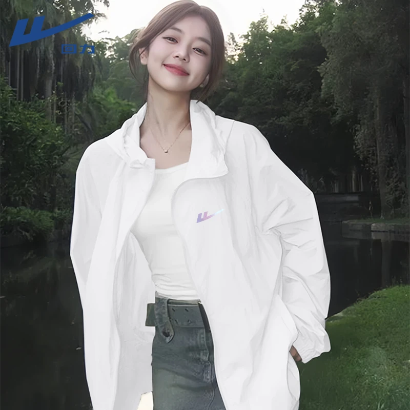 回力冰丝防晒衣女士2025新款夏季宽松大码胖mm轻薄款外穿防晒外套