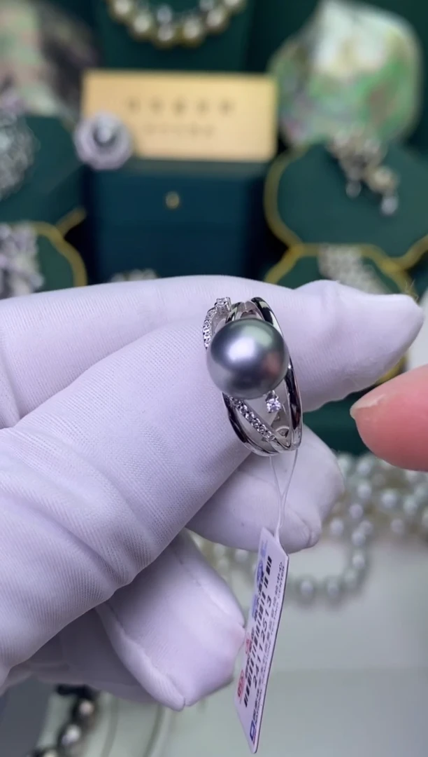 【闪购商品】海水珍珠戒指银S925镶嵌9-10