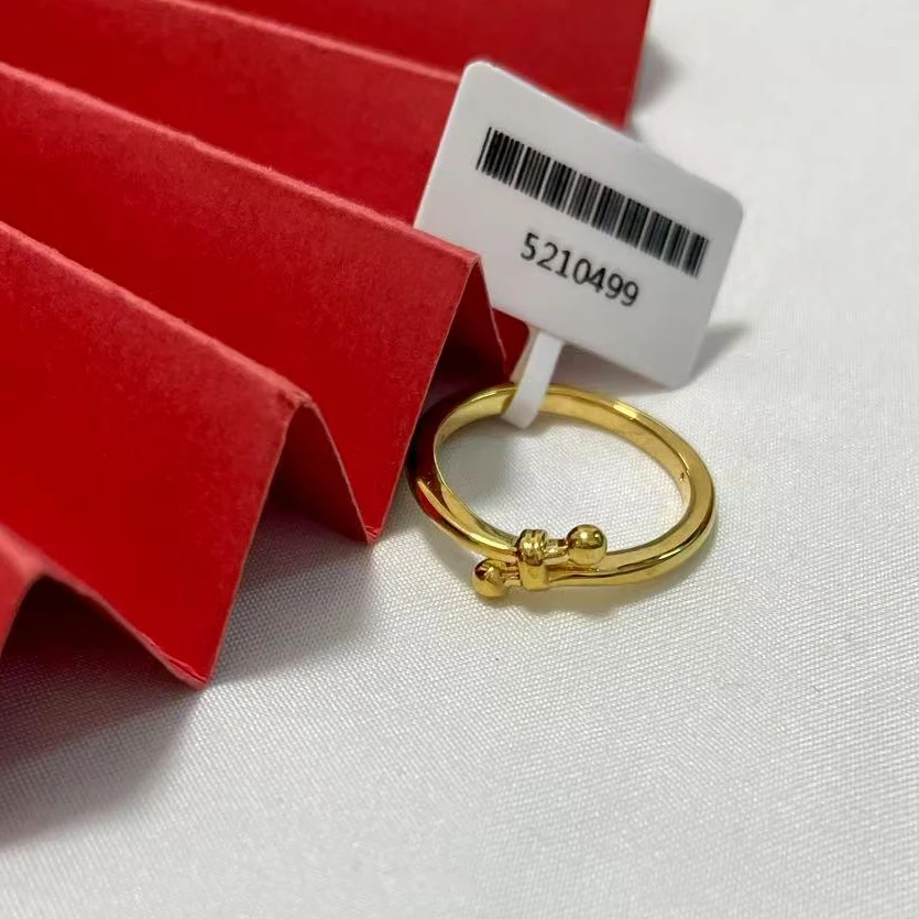 【小鹏黄金】足金999不规则绳结5D工艺戒指