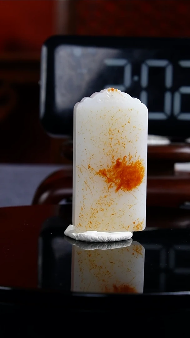 和田玉未镶嵌挂件黄****话1