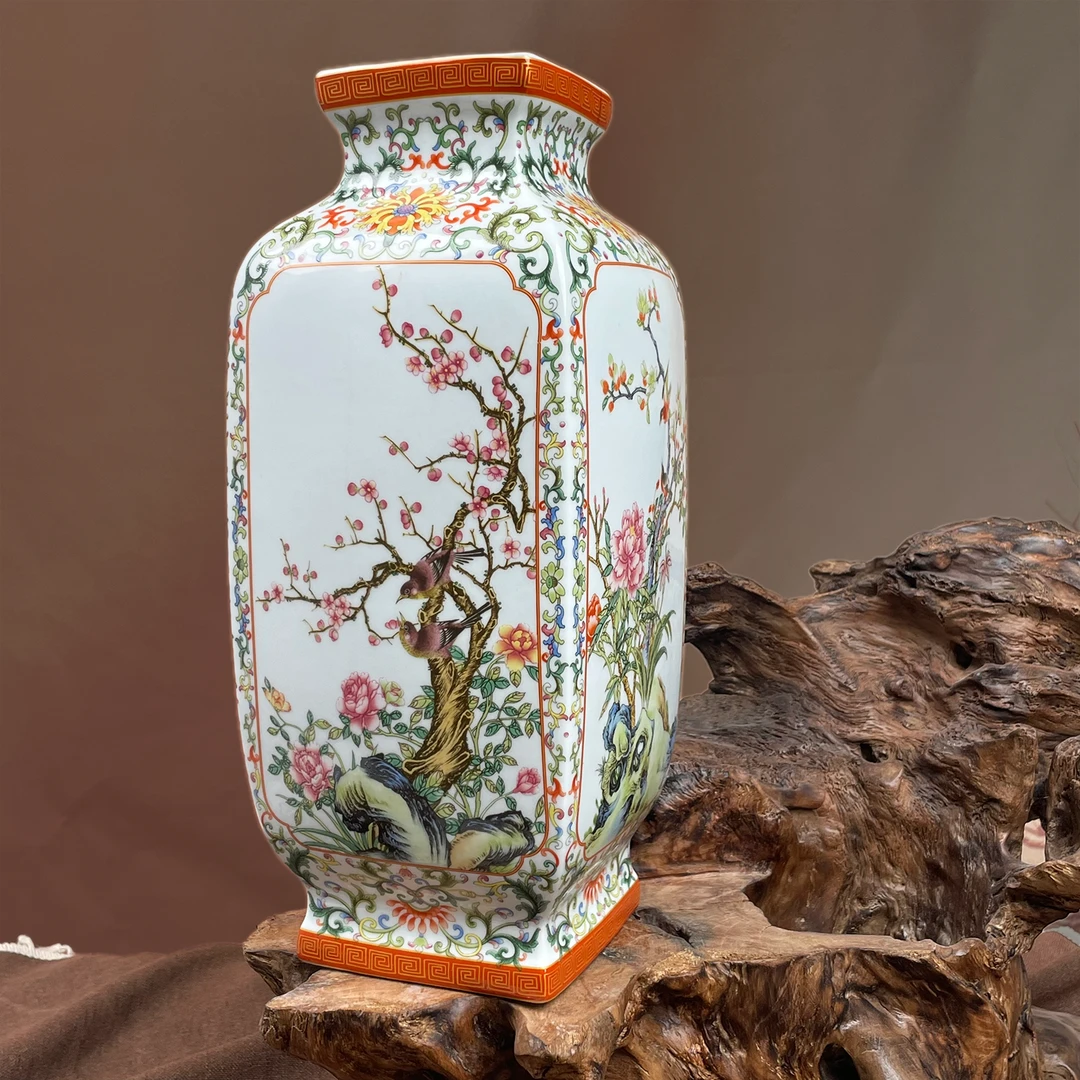 WN/问泥景德镇陶瓷花瓶摆件客厅玄关现代新中式简约博古架桌面