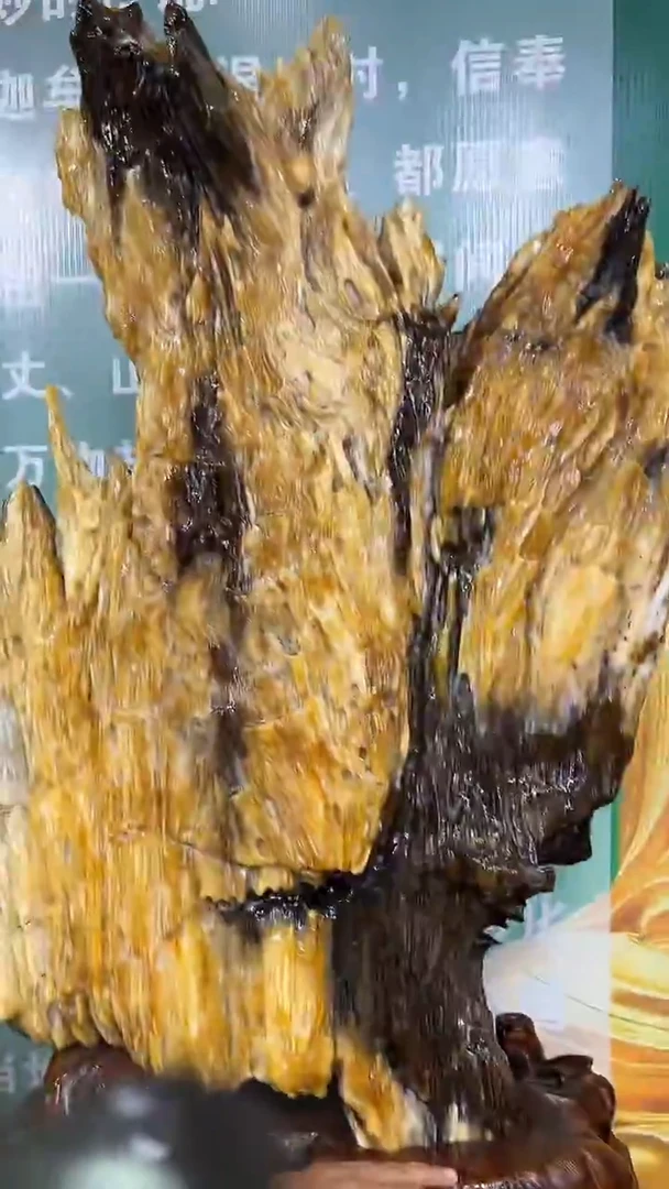 缅甸天然树化玉摆件