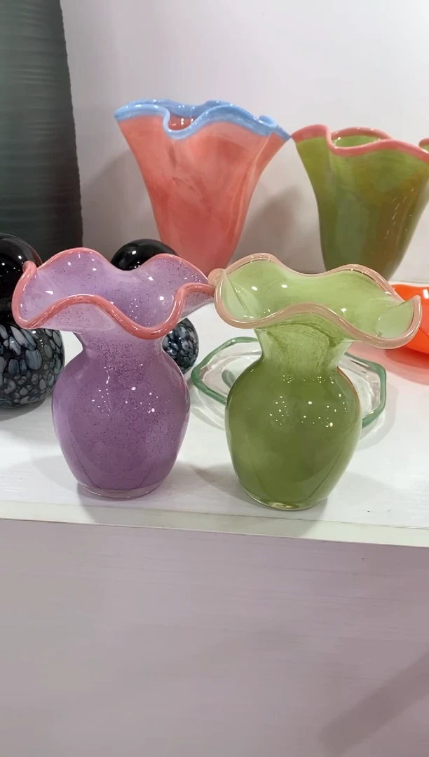 【闪购商品】琉璃慕忆家花瓶一对