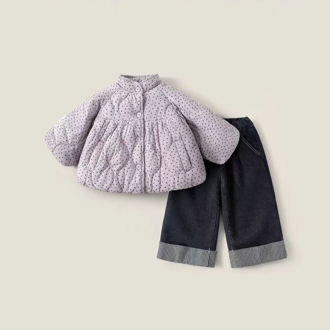 女童冬季加绒加厚新款洋气时髦小公主冬装外套儿童女款套装秋冬