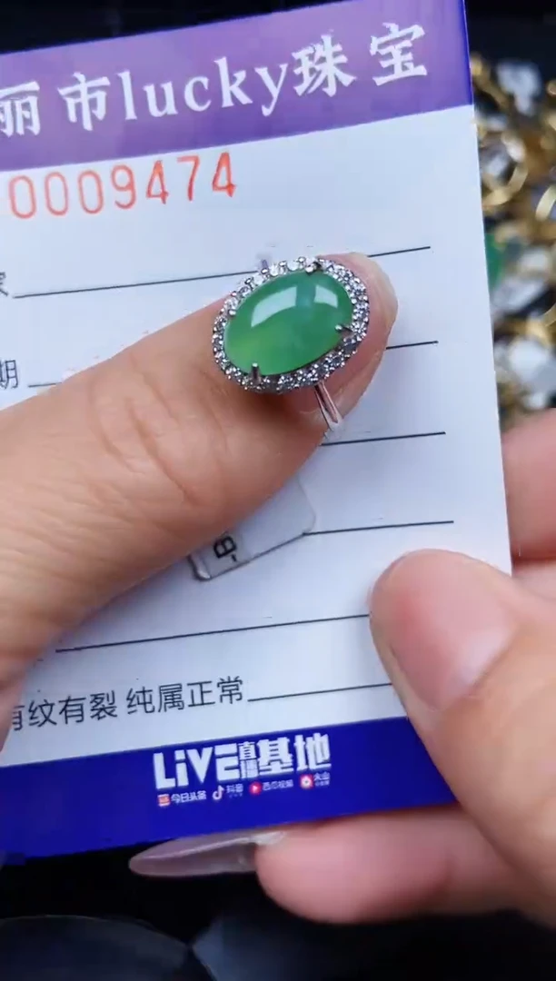 翡翠银S925镶嵌颈饰9474