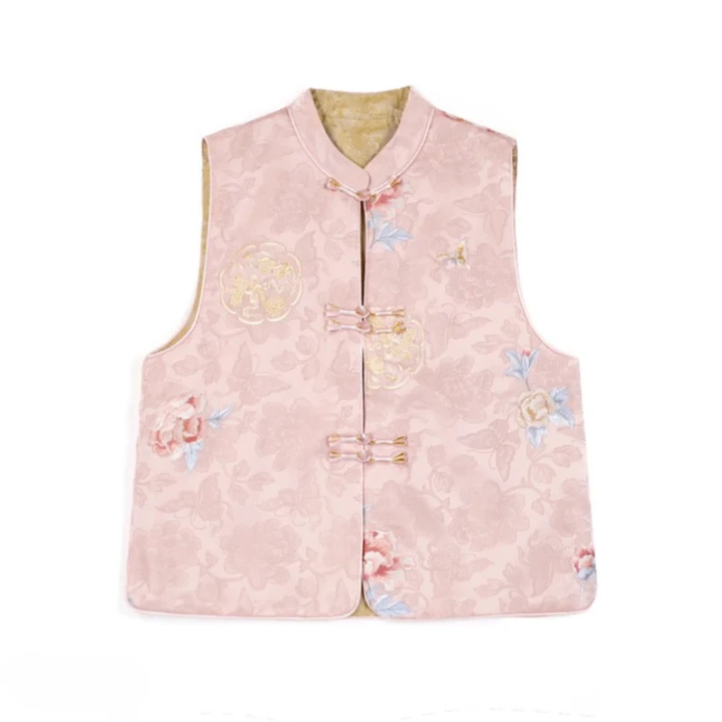 （春花）新中式2025新款春日碎花休闲马甲印花上衣 Z005