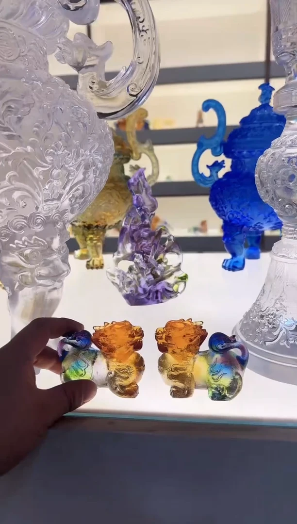 手工艺品琉璃小貔貅一对