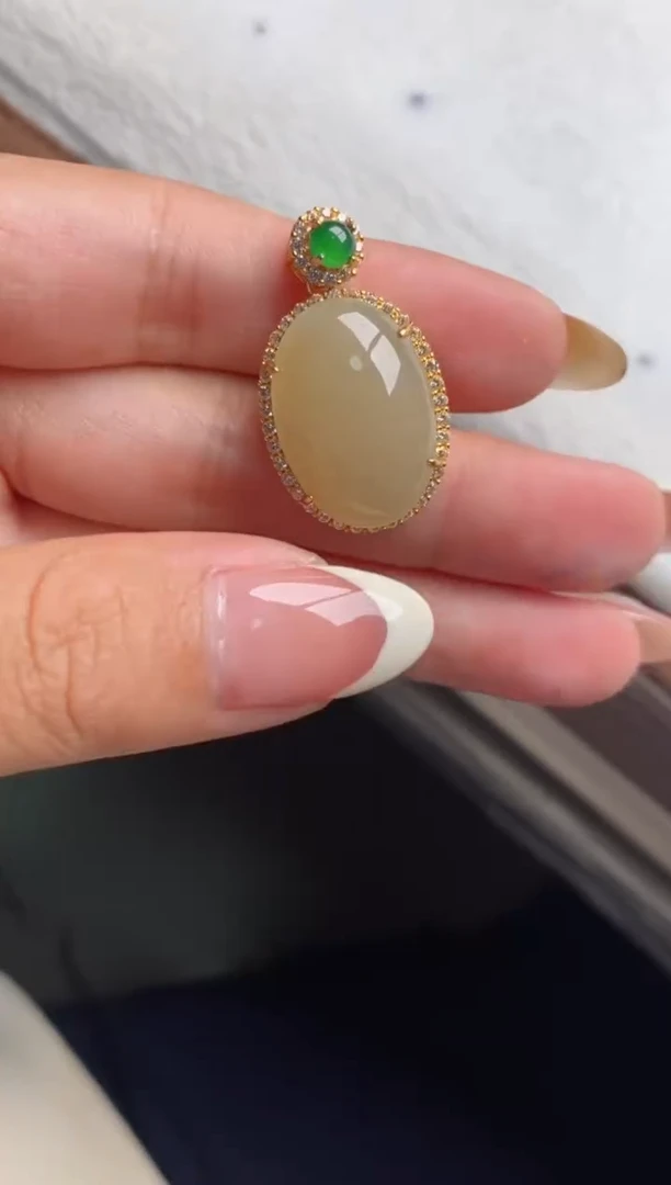 银S925镶嵌戒指翡翠天然A货翡翠