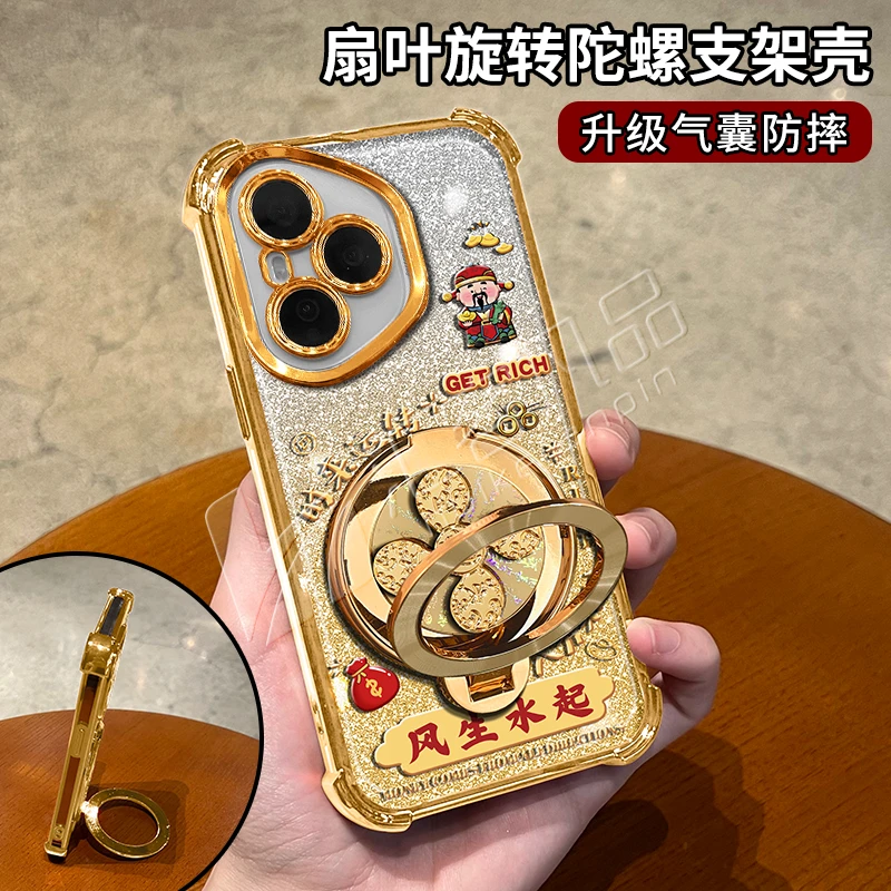 电镀防摔适用【华为】荣耀400/400pro旋转支架多功能全包手机壳
