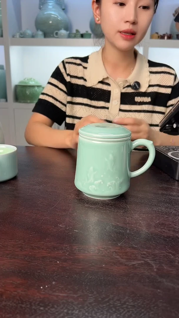 龙泉云间青瓷小米茶器