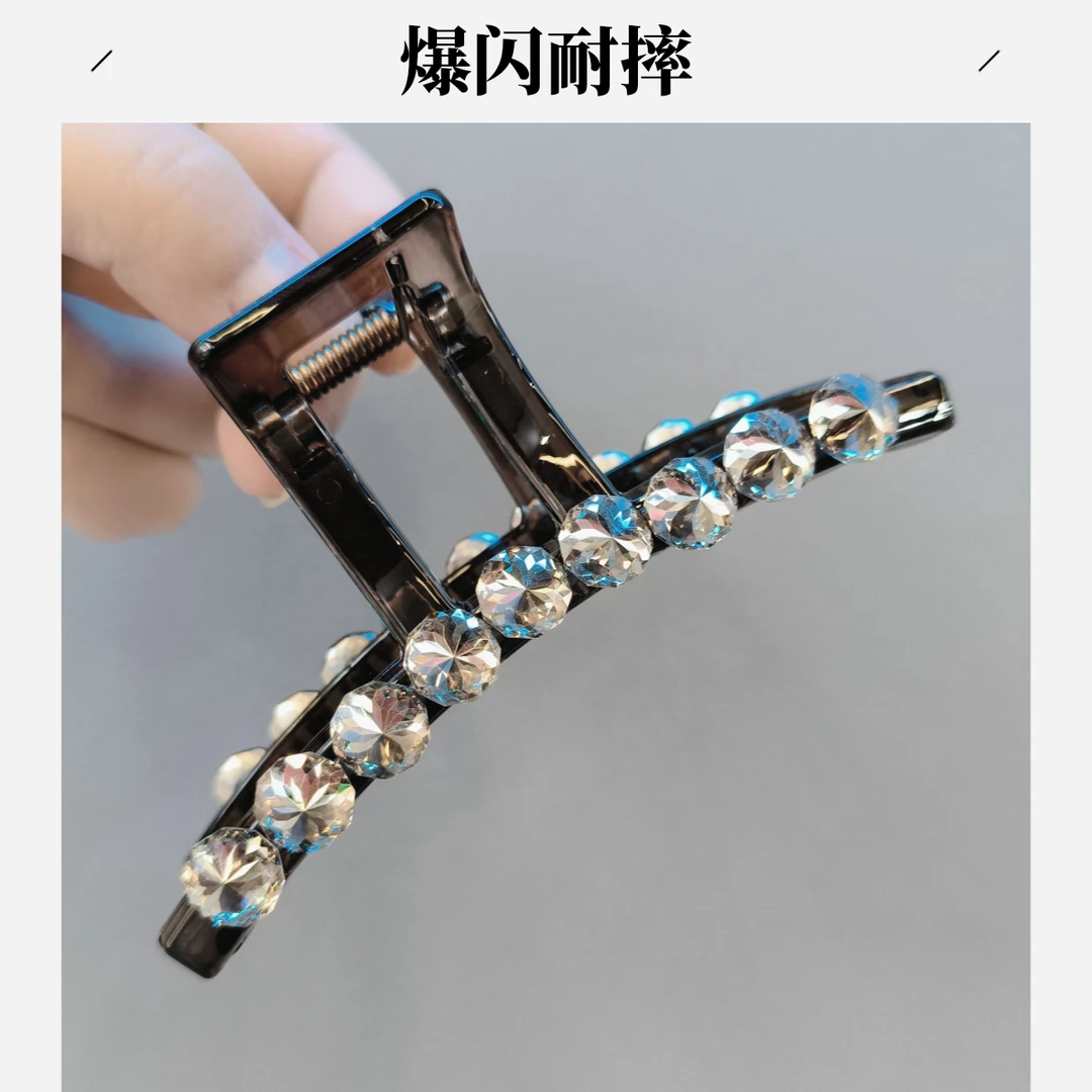 【爆闪耐摔】千金风抓夹头饰精致鲨鱼夹13厘米11厘米黑色深茶色A201