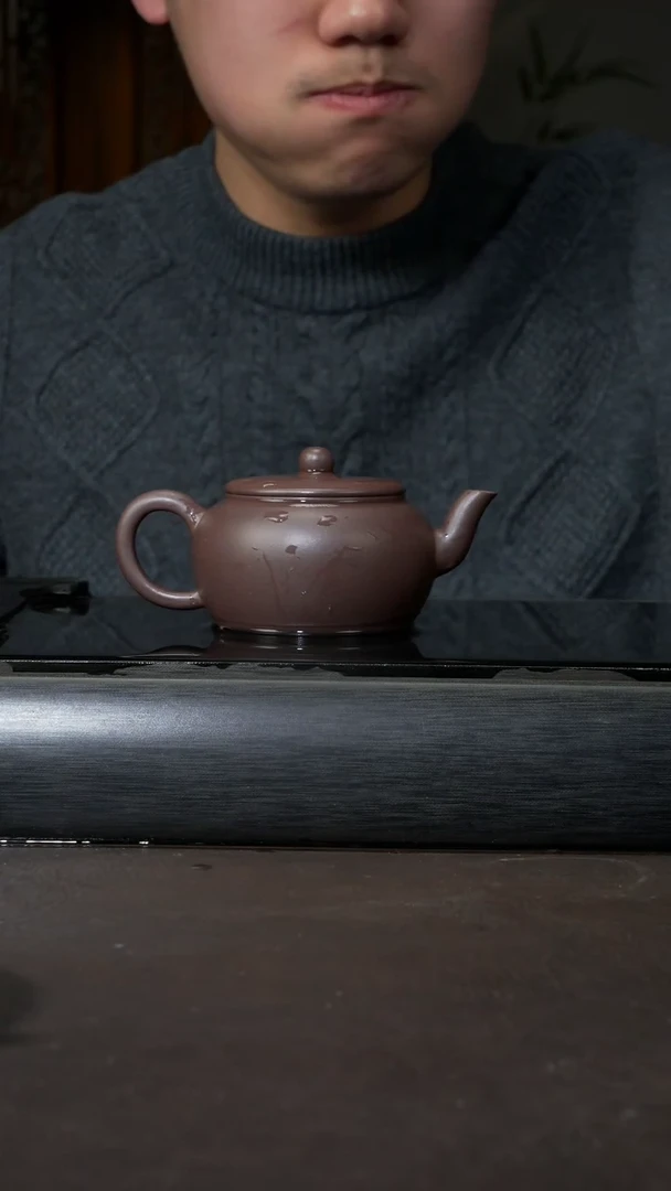 【闪购商品】紫砂茶壶平盖莲子 天青紫泥 160cc 43