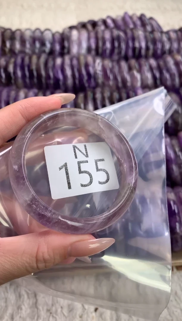 水晶珠宝半成品未镶嵌水晶手镯155-55