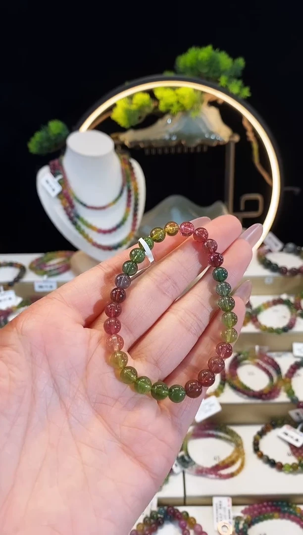 【闪购商品】碧玺手串未镶嵌G2462素圈颜色微差