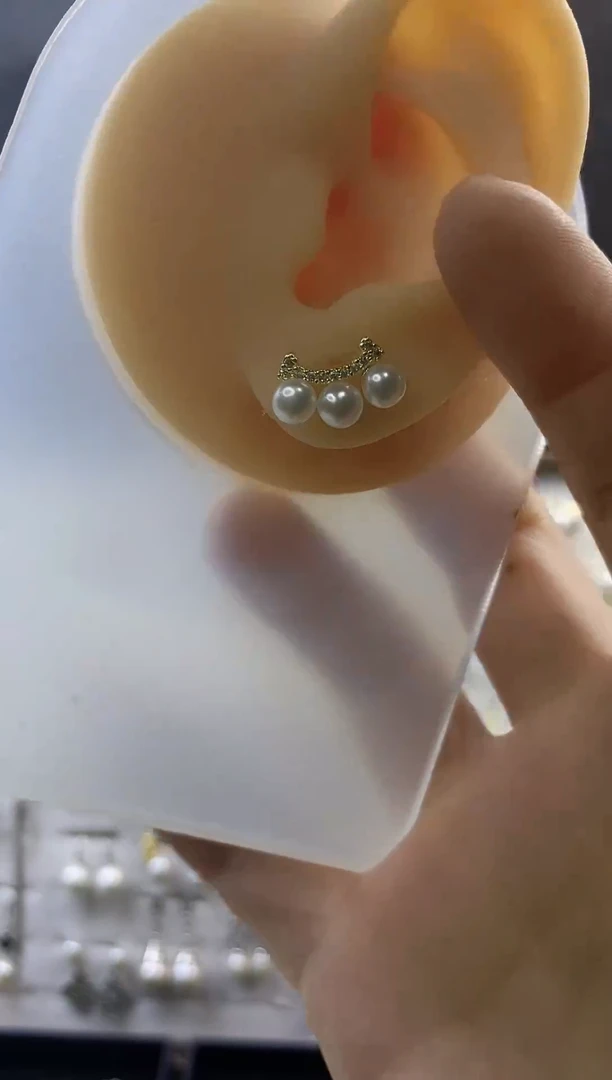 合金耳饰淡水珍珠125