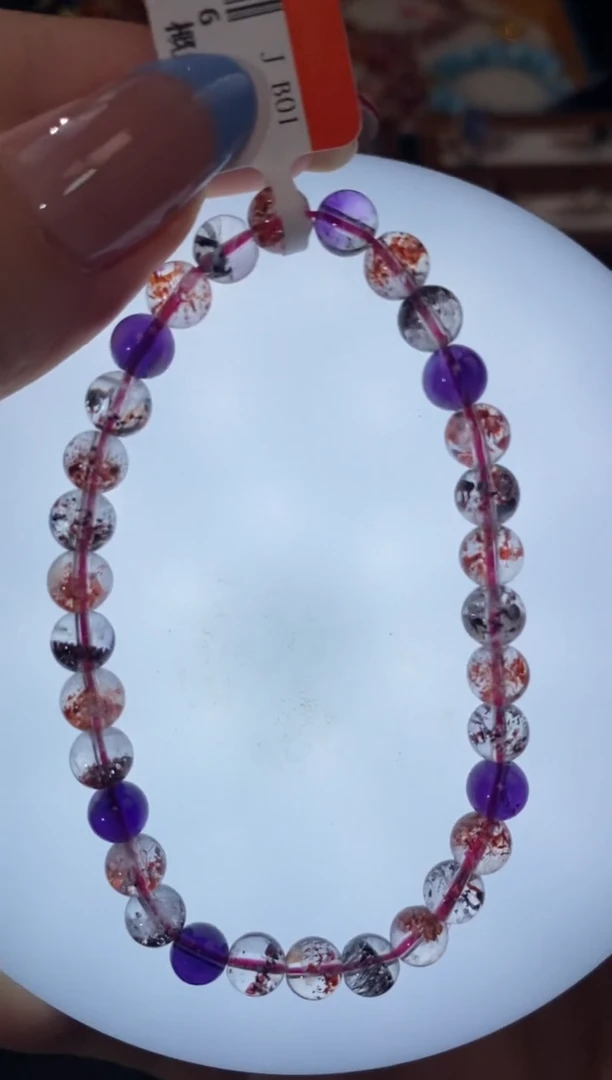 水晶手串未镶嵌Q超七手串5m+  JP51696