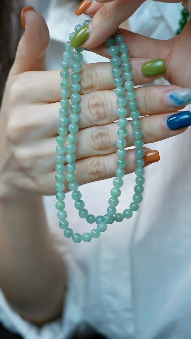 颈饰未镶嵌翡翠5-6.3mm珠串/姿/Z