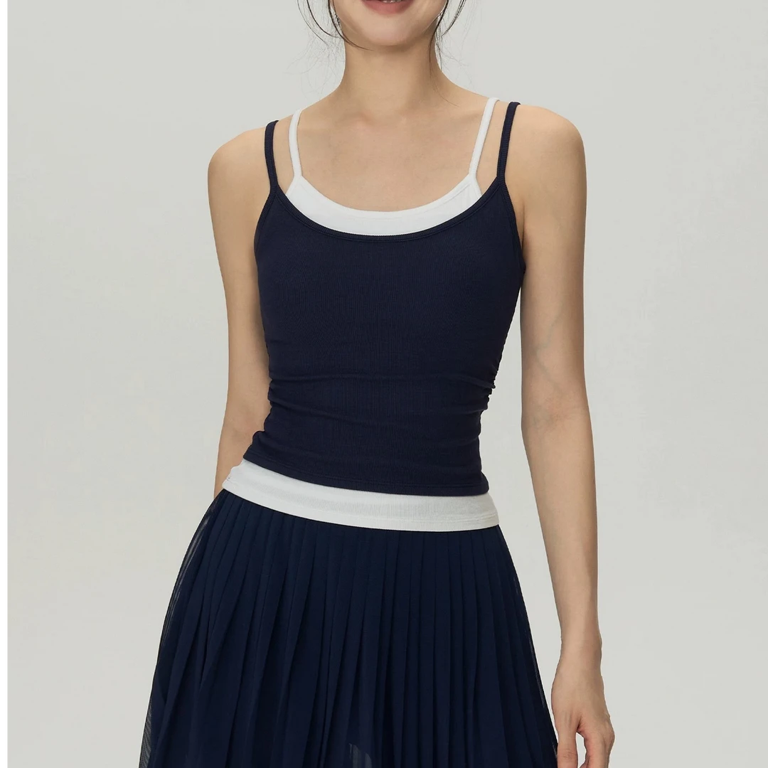 一体式运动背心女防震跑步健身训练文胸撞色普拉提瑜伽服内衣