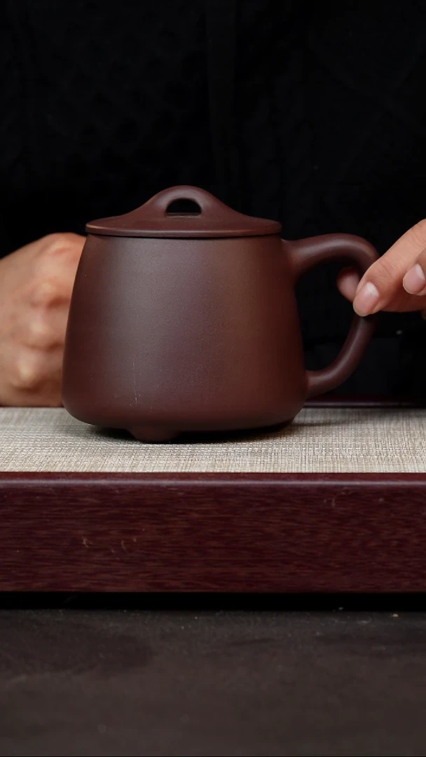 茶杯紫砂紫泥石瓢杯