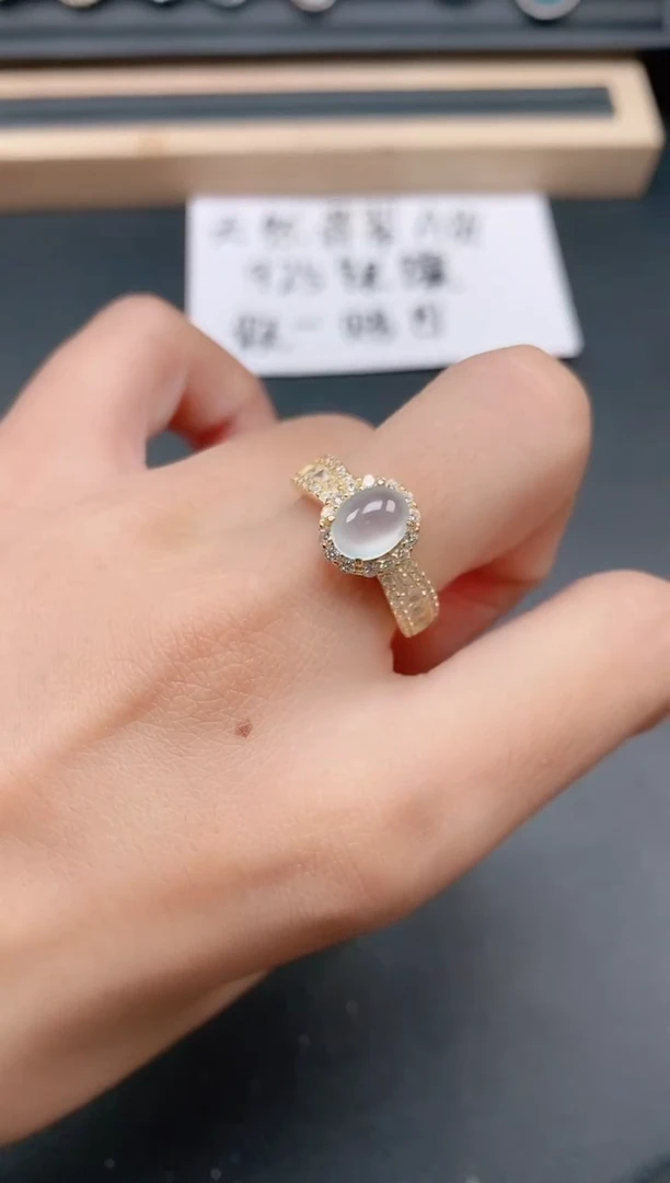 银S925镶嵌戒指翡翠111111