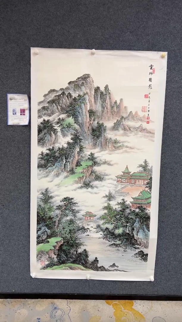 【闪购商品】国画1.17-王夫怀-6尺整界画-006