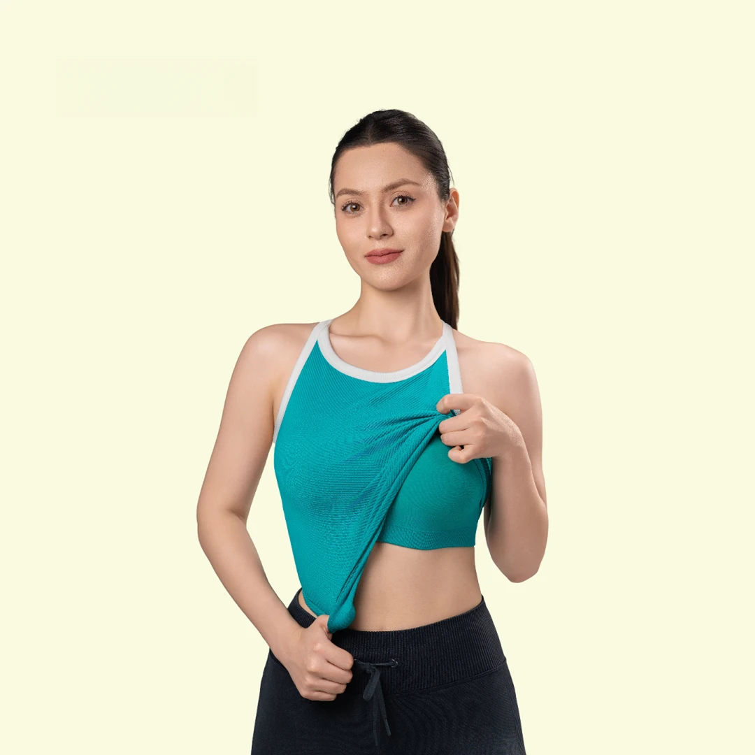 瑜伽背心健身夏季速干吸汗免穿文胸打底女生无缝运动内衣XH018