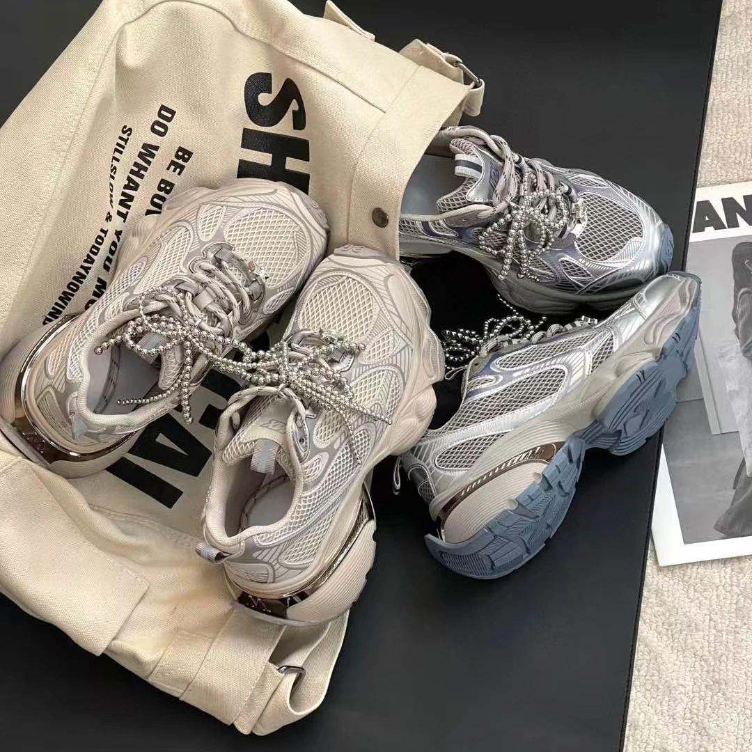 【孤品】听主播口令下单2025慢跑老爹鞋女时尚休闲百搭运动鞋