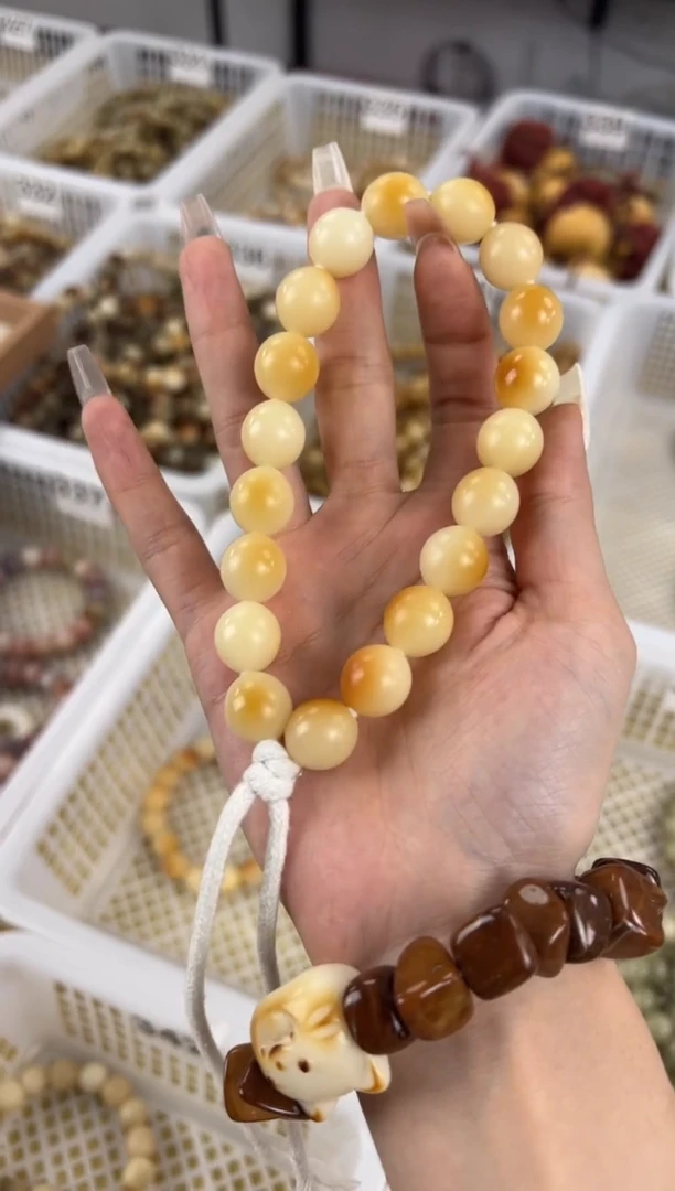 手串菩提根/象牙果卡14手工干磨7000目鹅蛋手持341