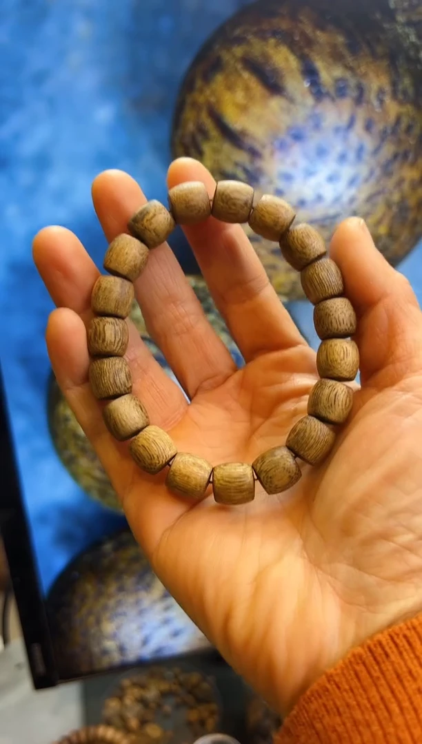【闪购商品】沉香手串棋楠鼓珠单圈