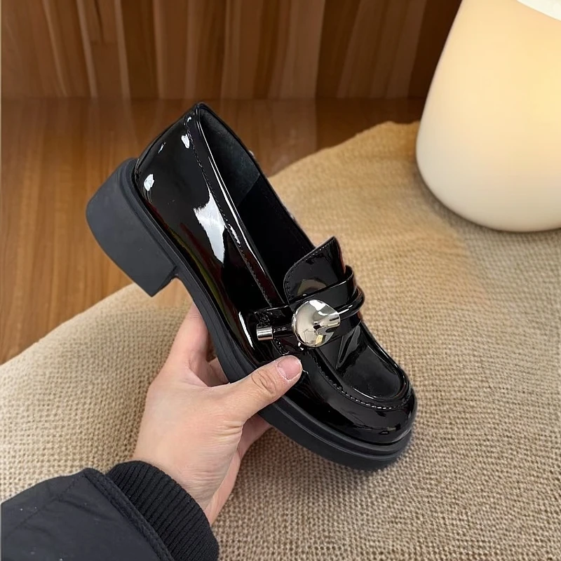 1921-D2-乐福鞋真皮软底单鞋休闲女士工作鞋厚底鞋