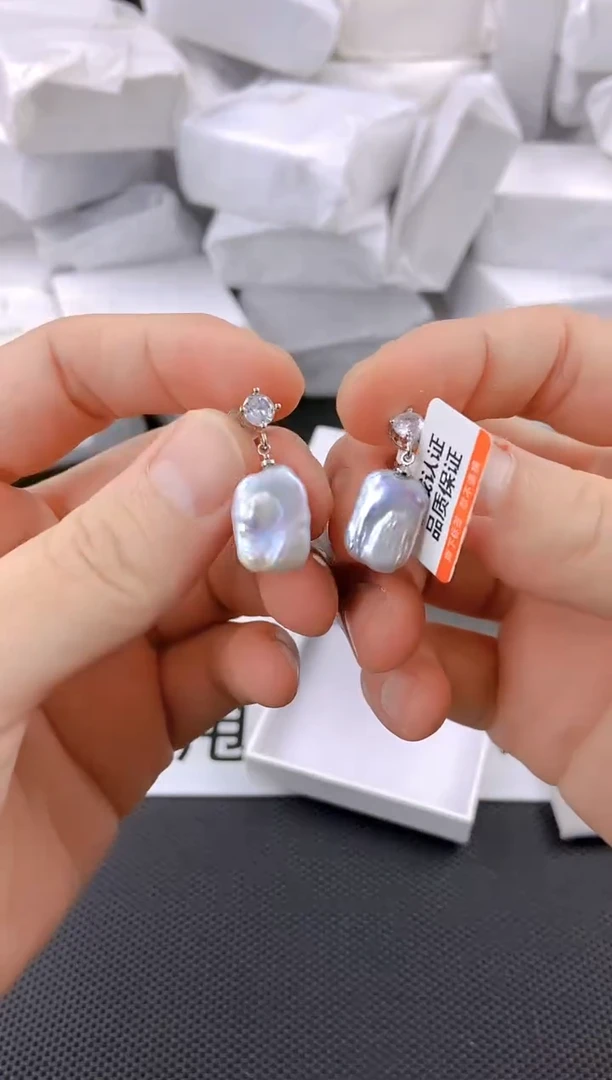 未镶嵌耳饰淡水珍珠ed1003