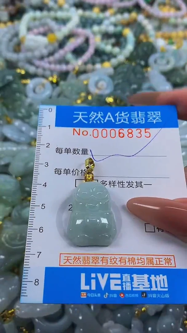 颈饰未镶嵌翡翠净货挂件-6835