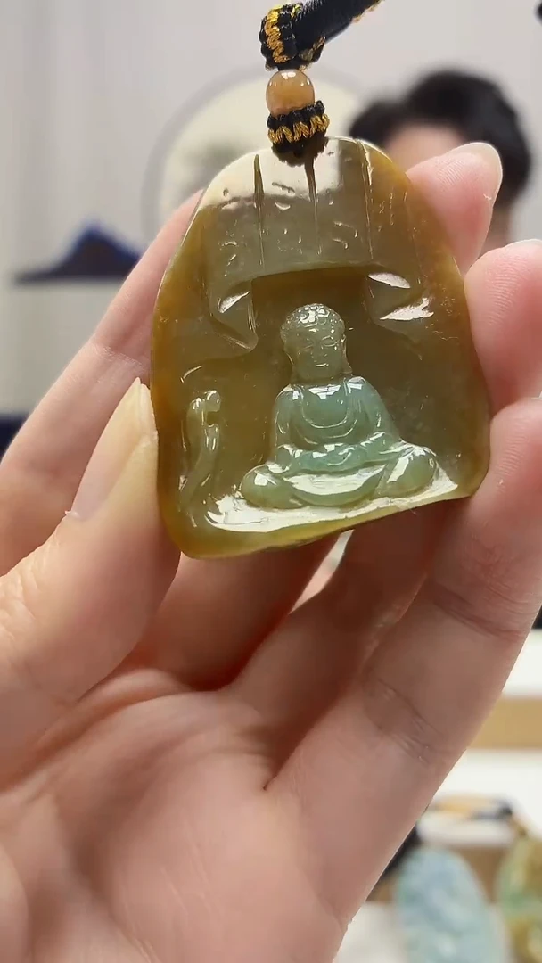 未镶嵌定制翡翠5060zm-毛货挂件佛23