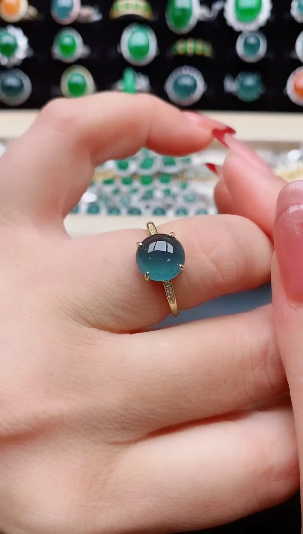 【闪购商品】翡翠戒指银S925镶嵌21321