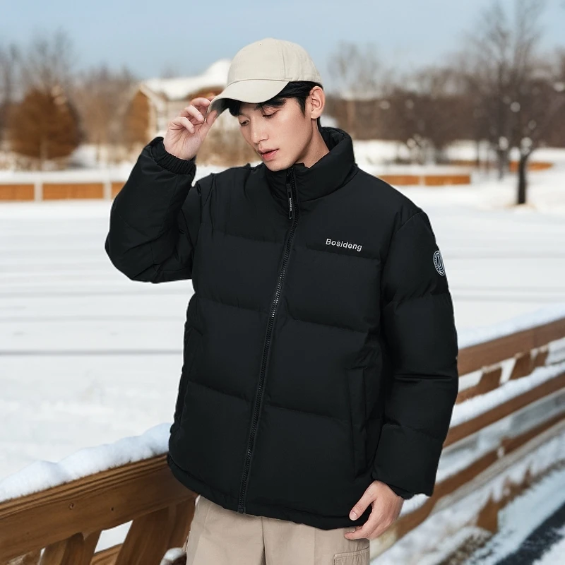 波司登【KeithHaring联名】24年冬保暖情侣运动立领羽绒服B40143380