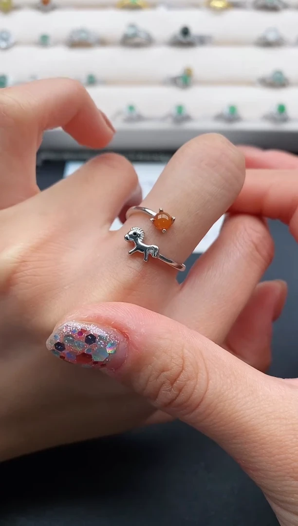 银S925镶嵌戒指翡翠2222222+3