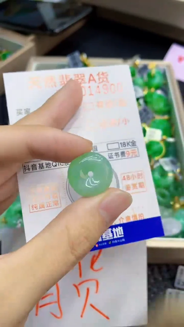 翡翠未镶嵌颈饰             1