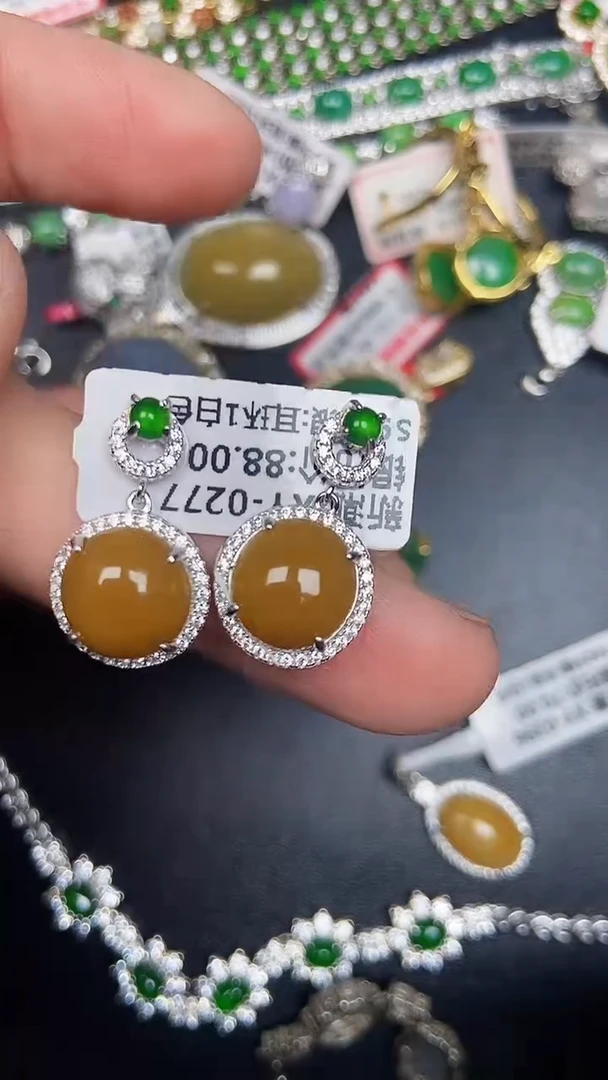 银S925镶嵌戒指翡翠3690