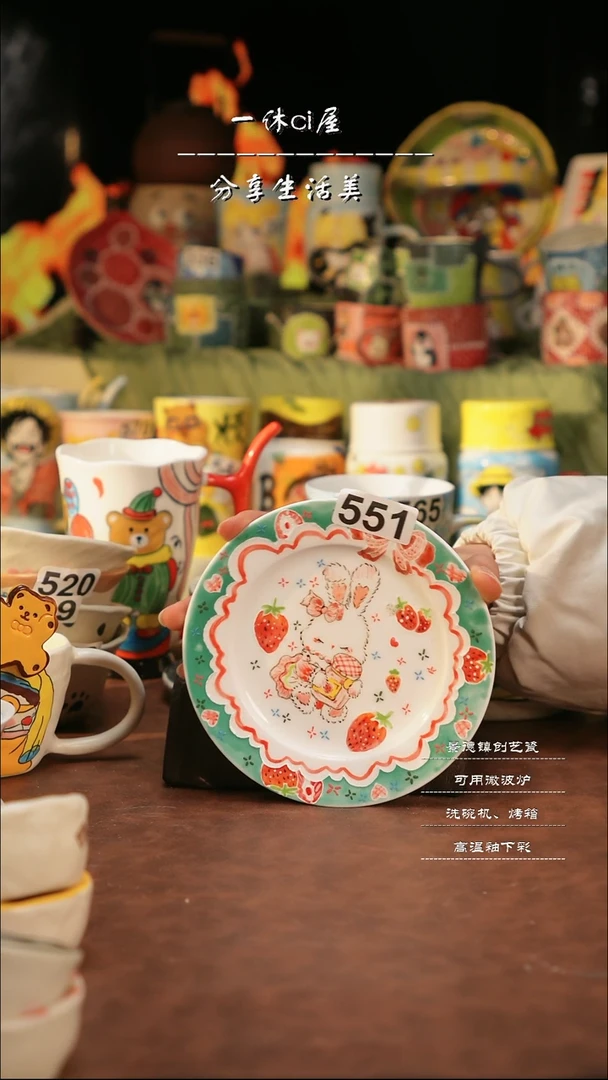 【闪购商品】杯子亲工手绘陶瓷-551微瑕