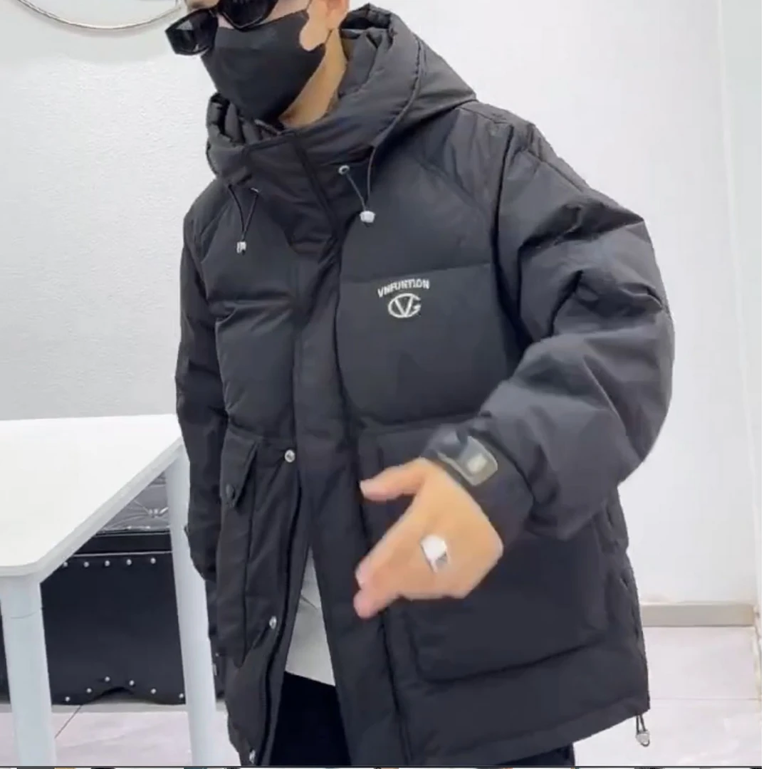 【品质外套】6906秋冬保暖连帽外套情侣上衣男士2024潮牌时尚棉衣